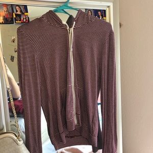 Striped zip up jacket